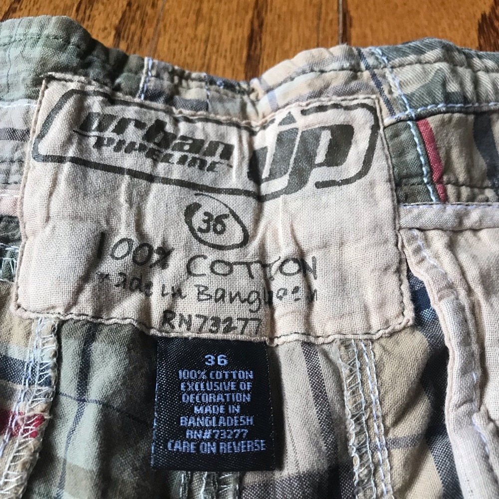 Urban Pipeline Patchwork Flat Front Short Sz 36 - image 4